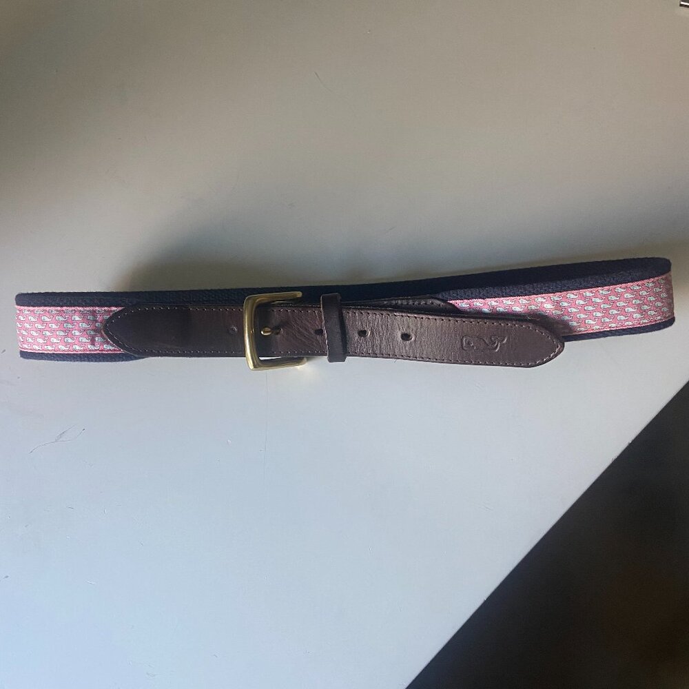 Vineyard Whale Canvas Club Belt
